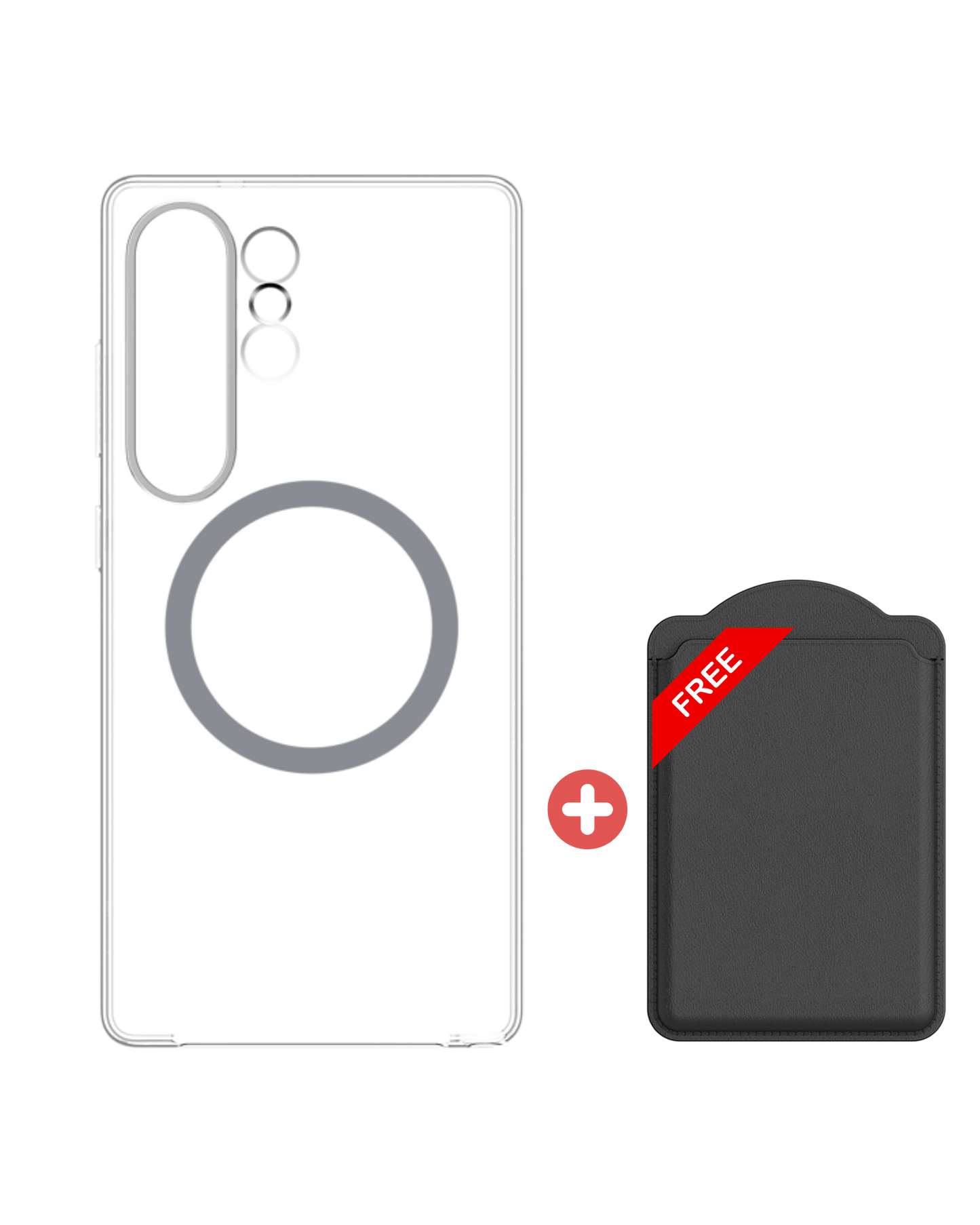 Samsung Galaxy S25 Ultra Clear Magnet Case + Magnetic wallet