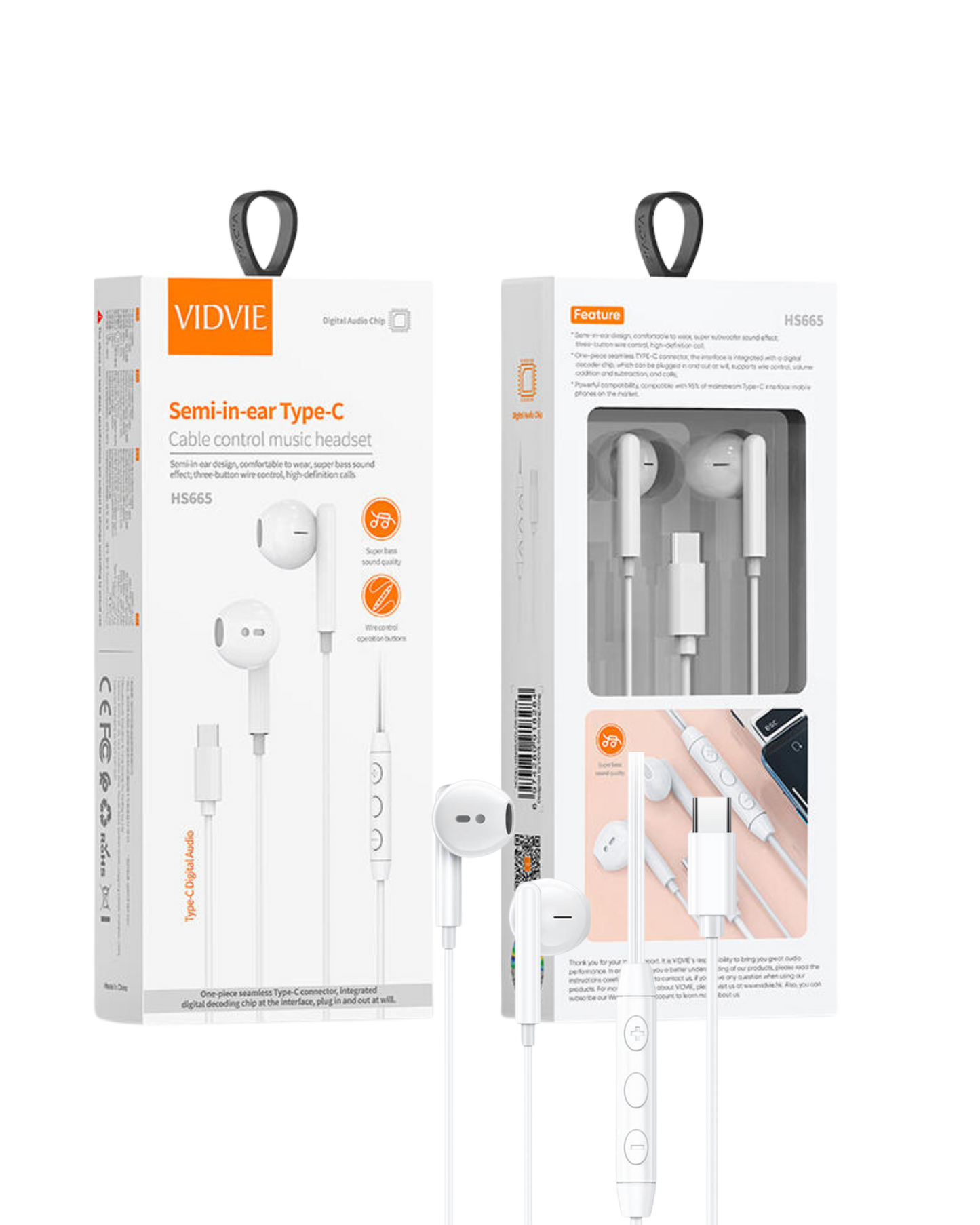 Vidvie Semi-in-ear Type-C earphones